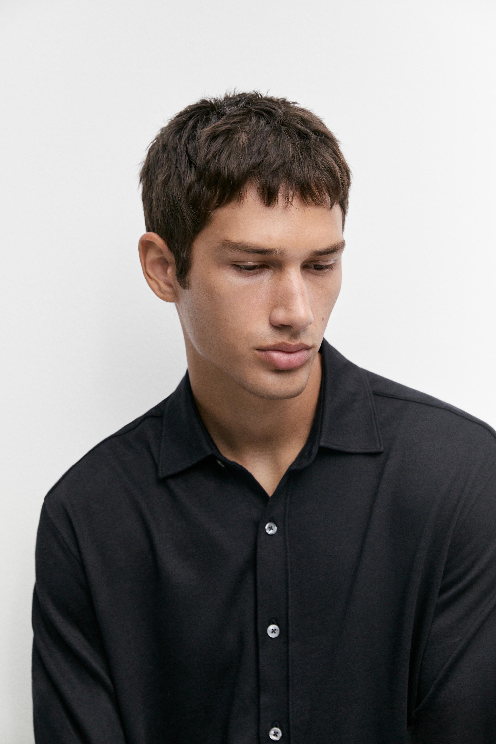 Chemise stretch slim fit en coton